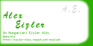 alex eizler business card